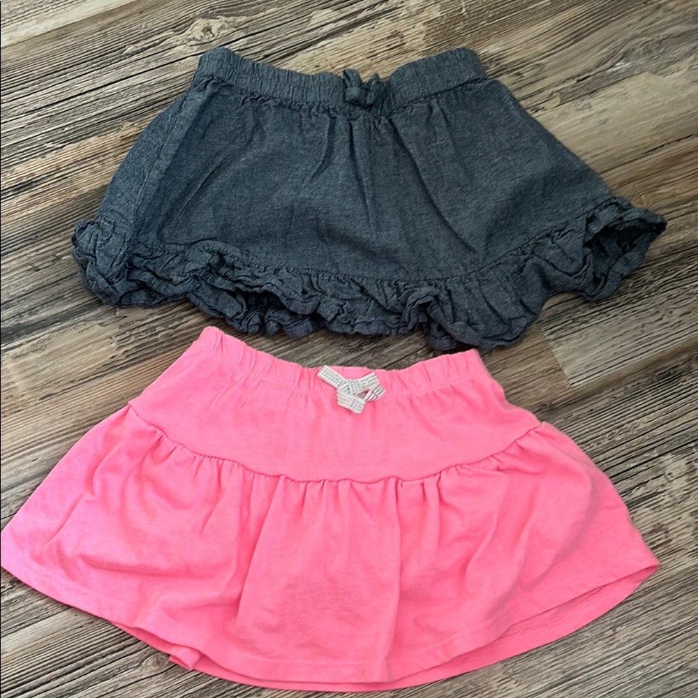 Girls 4T skirts set of 2 pink & Jean like